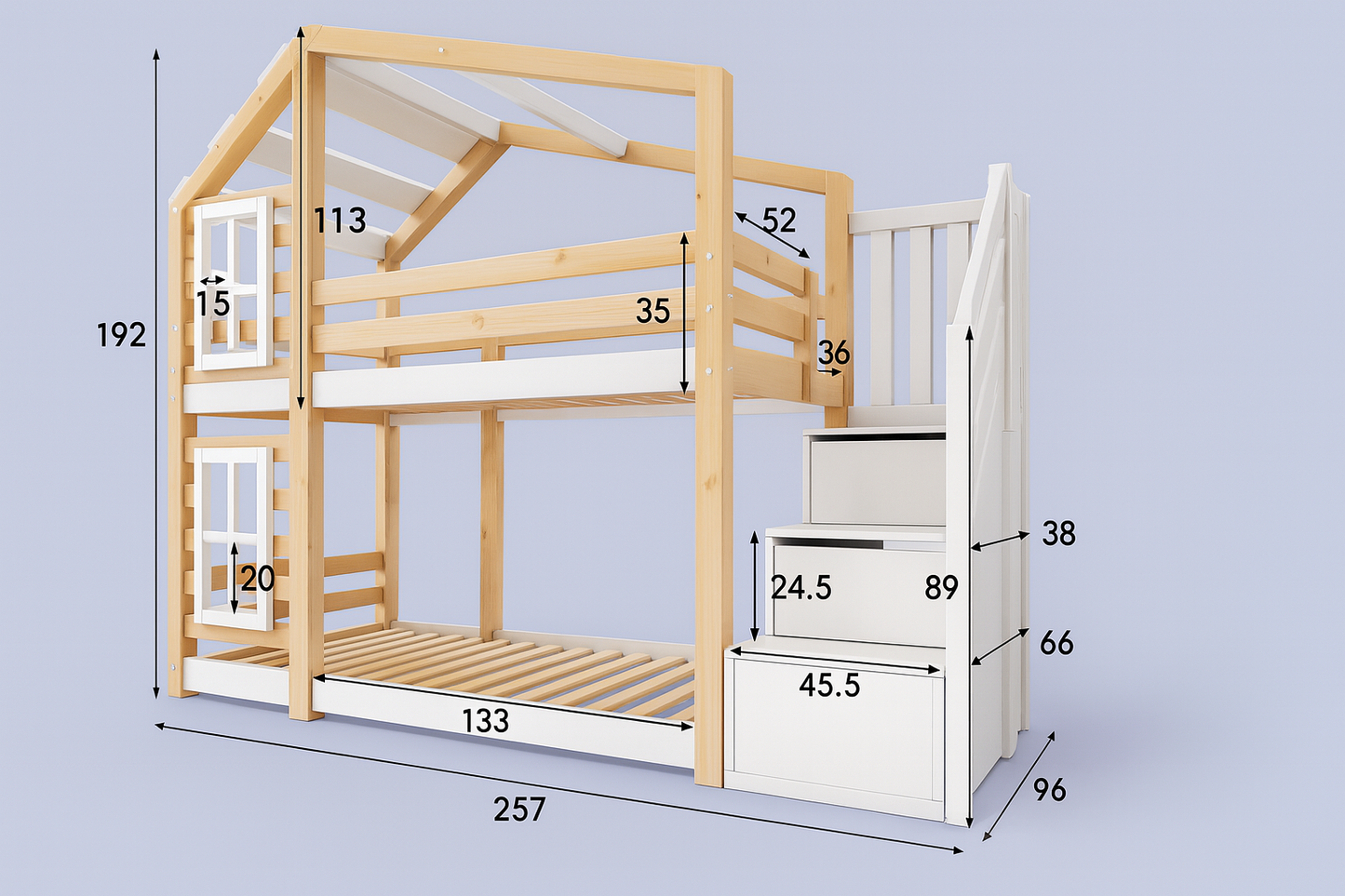Lit Double Cabane